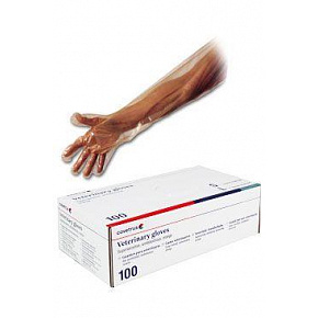 Rękawice jednorazowe. długie Sensit.,oranż, damskie100sztCVET