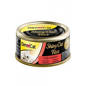 GimCat ShinyCat konserwa. filet z tuńczyka z łososiem 70g