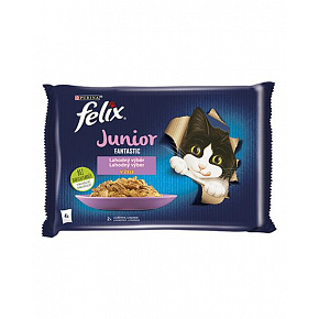 Nestlé FELIX Fantastic cat Multipack junior kurczak&łosoś galaretka saszetka 4x85 g