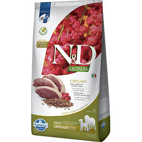 Farmina N&D dog QUINOA (GF) adult med/max urinary, kaczka i żurawina 7 kg