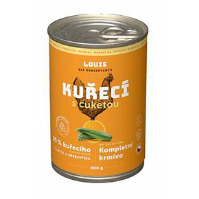 Louie Dog konserwa. Kurczak z cukinią i prebiotykami 400g