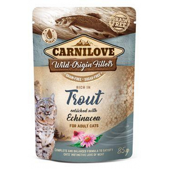 Carnilove Cat Pouch Pstrąg Wzbogacony Echinaceą 85g
