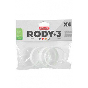 Komponenty Rody 3-pierścieniowy biały 4szt. Zolux