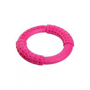 Zabawka dla psa RING MAXI pływająca.a latający z TPR róż. Kiwi