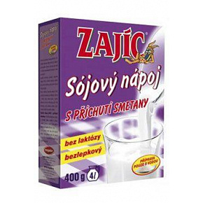 Napój Zajíc sojowy ze śmietaną pudełko 400g