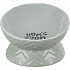 Podniesiona miska ceramiczna, ergonomiczny kształt, 0,35 l / 17 cm, szara