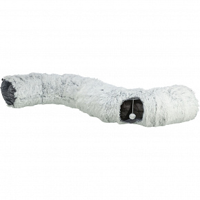 HARVEY pluszowy tunel do zabawy / donut, ø 25 cm/160 cm, szary