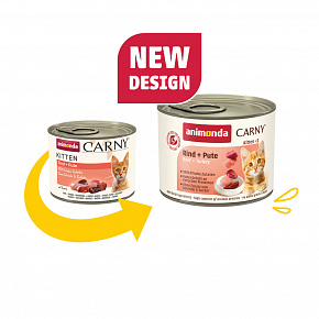 ANIMONDA puszka CARNY Kitten - wołowina + indyk 200g