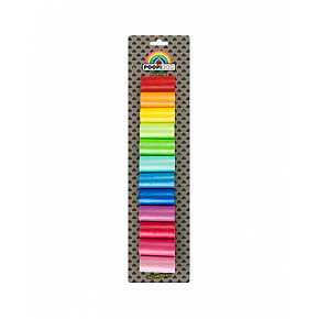 Torebki DUVO+ na zbieranie psich odchodów, tęczowe kolory, opak.12 sztuk rolek