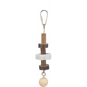 Natural Living-drewniane krążki, kamień lawowy dla ptaków 16cm