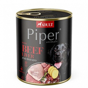 NEW PIPER z wątróbką wołową i ziemniakami, konserwa dla psów 800 g