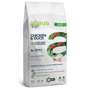 Alleva HOLISTIC dog adult medium kurczak i kaczka 12 kg
