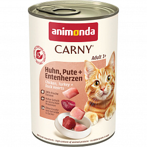 ANIMONDA puszka CARNY Adult - kurczak, indyk + serca kacze 400g