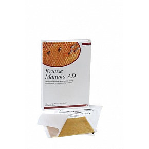 Plaster Manuka miód AD, absorbujące sterylne opatrunek KRUUSE, 10 x 12,5 cm