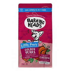 BARKING HEADS Little Paws Golden Years Kurczak 1,5kg
