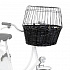Kosz transportowy na rower z drucianą kabiną - czarny 50x41x35cm (max. 5kg)