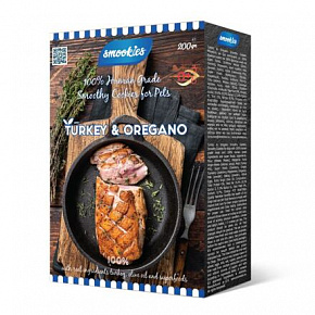 SMOOKIES Premium TURKEY - ciasteczka z indyka 100% human grade, 200g SMOOKIES Premium TURKEY - ciasteczka z indyka 100% human grade, 200g