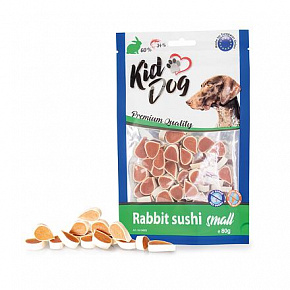 KIDDOG królicze małe sushi 80 g KIDDOG królicze małe sushi 80 g