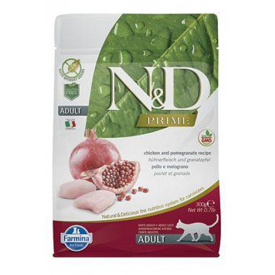 N&D PRIME CAT Adult Kurczak & Granat 300g