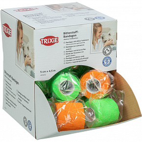 Samoprzylepne bandaże z gorzkim dodatkiem 5 cm/4,5 m (14x zielone).,13x pomarańcz.) [27 szt.]