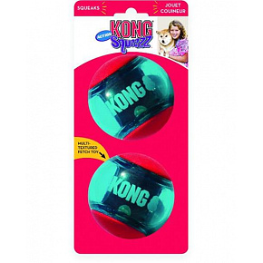 Zabawka Kong Dog Squeezz Action Piłka z piszczałką, guma termoplastyczna, L (2 szt./op.) Zabawka Kong Dog Squeezz Action Piłka z piszczałką, guma termoplastyczna, L (2 szt./op.)