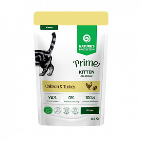 Natures P Prime KAPSIČKA cat kitten GF chicken&Turkey 85 g