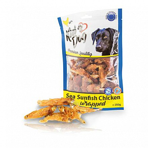 KIDDOG morskie słoneczne rybki owinięte kurczakiem 250 g KIDDOG morskie słoneczne rybki owinięte kurczakiem 250 g