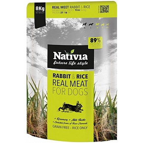 NATIVIA Dog Real Meat Rabbit & Rice 8 kg + DOSTAWA GRATIS