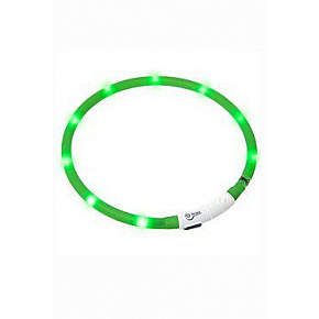 Obroża USB Visio Light LED ładowalna 70cm zielona KAR