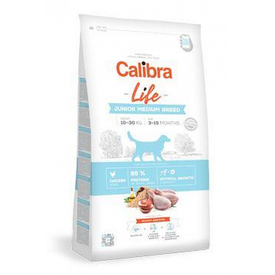 Calibra Dog Life Junior Medium Breed Kurczak 12kg