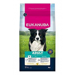 Eukanuba Dog Adult Medium bogata w świeżego kurczaka 3kg Eukanuba Dog Adult Medium bogata w świeżego kurczaka 3kg
