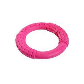 Zabawka dla psa RING MINI pływająca.a latający z TPR róż. Kiwi