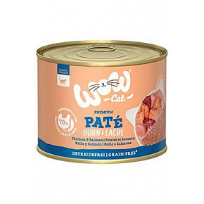 WOW Cat konserwa. Adult Paté kurczak z łososiem 200g