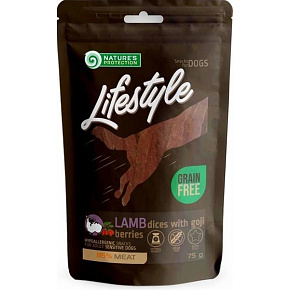 Przysmak Natures P Lifestyle dog soft lamb dices with goji berries 75 g