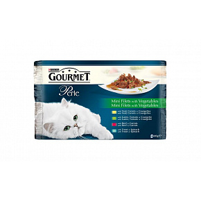 Nestlé GOURMET PERLE cat Multipack w sosie z warzywami saszetka 4x85 g