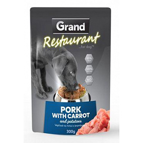 GRAND Dog saszetka Restaurant wieprzowina z marchewką 300g GRAND Dog saszetka Restaurant wieprzowina z marchewką 300g