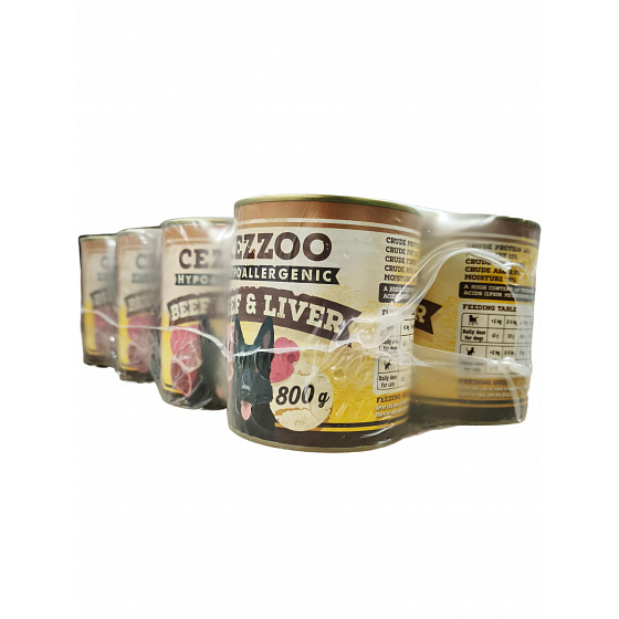 CEZZOO Hypoallergenic Beef and Liver 800g Ilość: 7 + 1 gratis