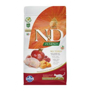 N&D Pumpkin CAT Neutered Przepiórka & Granat 5kg
