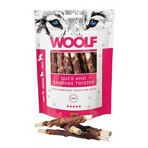 WOOLF Classic poch. Duck and Rawhide Twister 100g