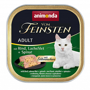V.Feinsten CORE wołowina, filet z łososia + szpinak dla kotów 100g