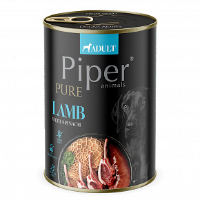 NEW PIPER PURE czysta jagnięcina i szpinak, konserwa dla psów 400 g