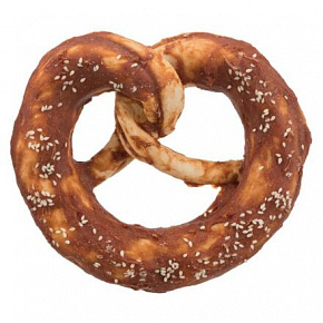 DentaFun Pretzel, precle z bawolej skóry z kaczym mięsem [100 szt.], 9 cm / 40 g