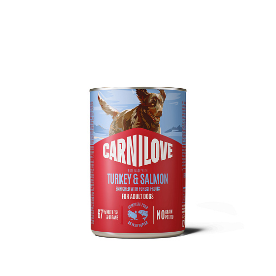 Carnilove Dog Can Paté z łososiem i indykiem 400 g