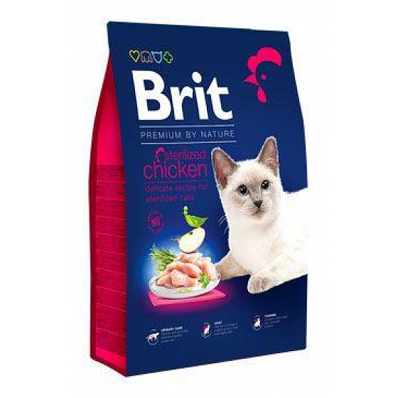 Brit Premium Cat by Nature Sterilized Kurczak 8kg