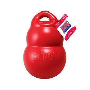 Zabawka Kong Dog Bounzer Granat z uchwytem, aportująca, czerwona, guma, L