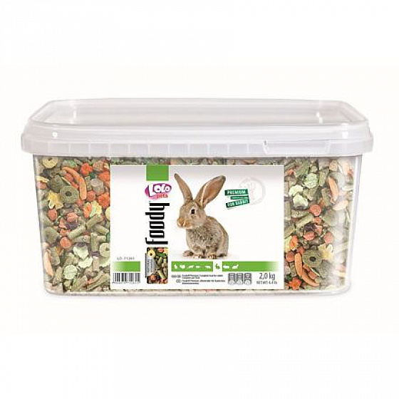 LOLO Foody kompletna karma dla królików 3 L, 2 kg wiaderko