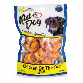 KIDDOG kurczak na rolce z dorsza 250 g KIDDOG kurczak na rolce z dorsza 250 g