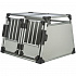 Podwójna klatka transportowa, aluminiowa rama, solidne panele 93 x 64 x 88 cm, nośność 50 kg