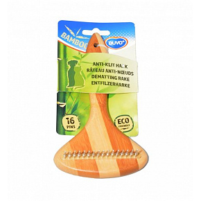 Grzebień DUVO+ grabie 16 zębów bambus 17 x 10 cm