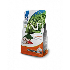 Farmina N&D dog SPIRULINA (GF) adult medium & maxi śledź 2 kg